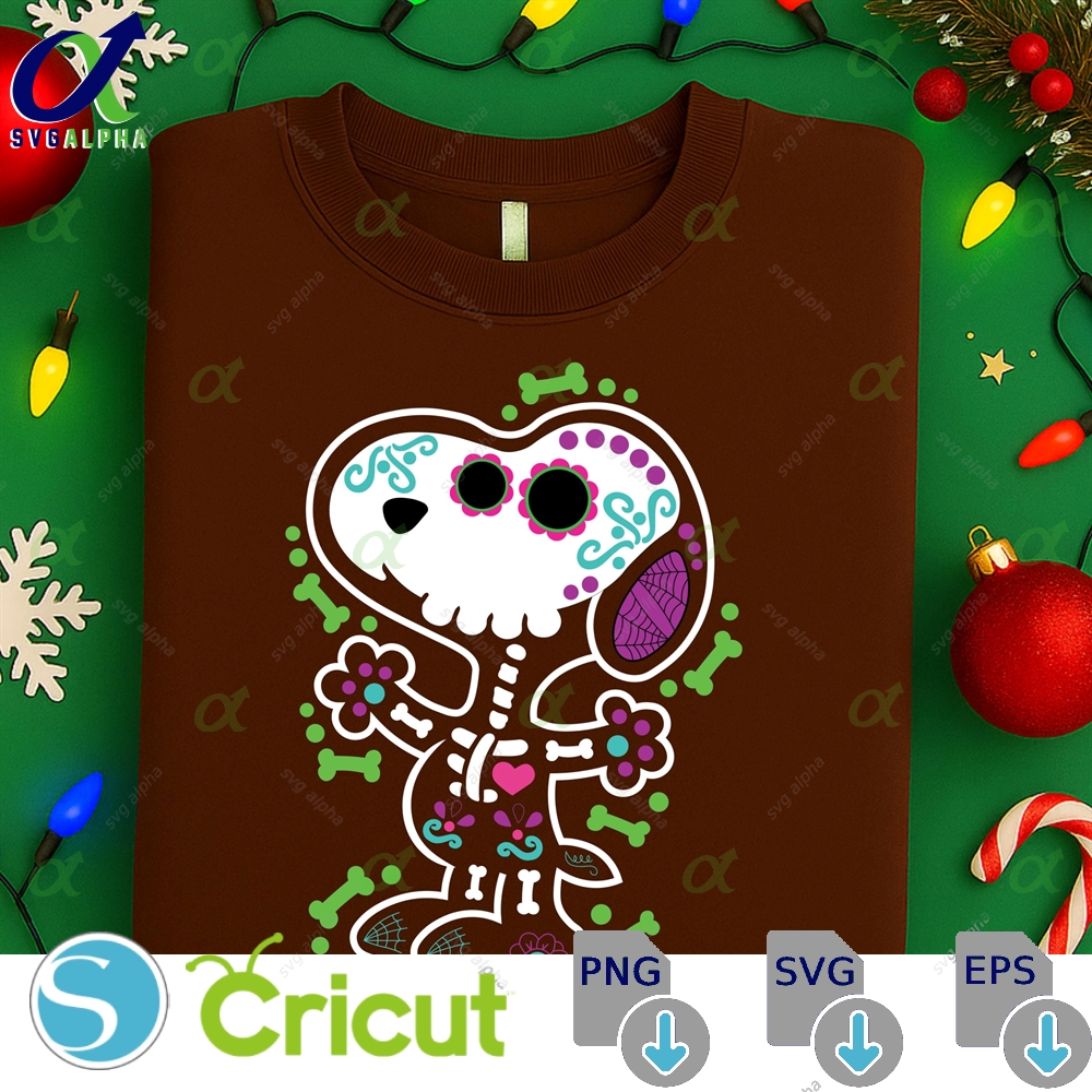 Christmas Dog Design Thanksgiving Skeleton Doggy Png Svg Pdf Instant Download